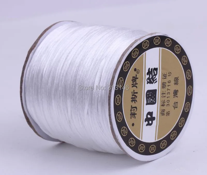 80 м/рулон плетеная Белая нейлоновая веревка для макраме 1 5 мм|string thread|cord macrameknotting