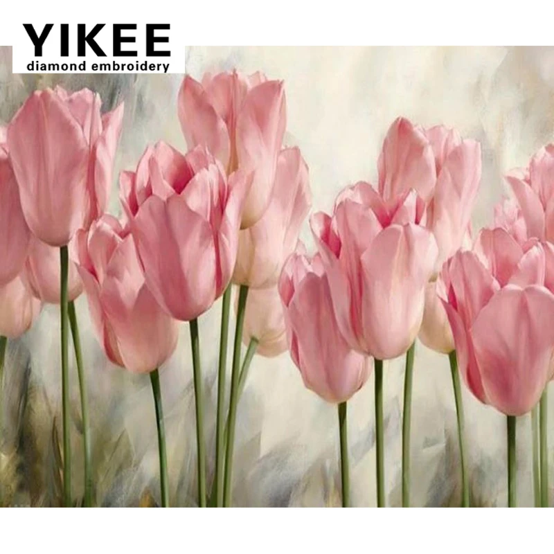YIKEE 5D DIY Алмазная картина цветок полный квадратный Стразы Вышивка Хобби h273 | Дом и