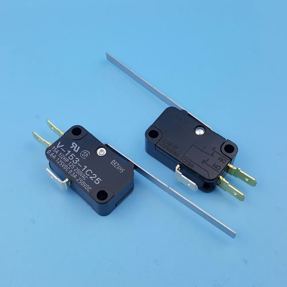 5 шт. Omron V-153-1C25 мгновенный длинный шарнирный рычажок 3Pin SPDT COM-NC-NO Мини Базовый