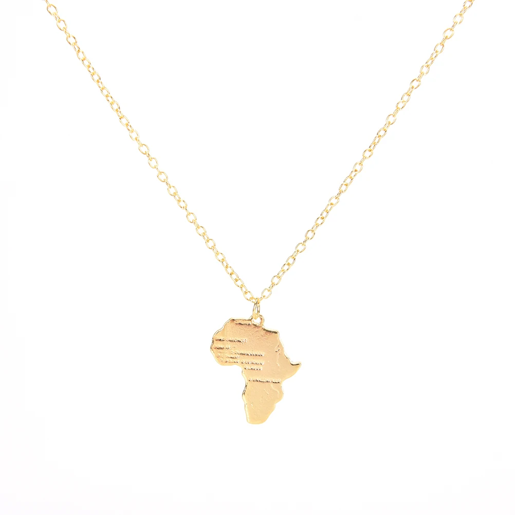 1 шт. кулон Карта Африки ожерелье для женщин мужчин серебро/золото Цвет эфиопские