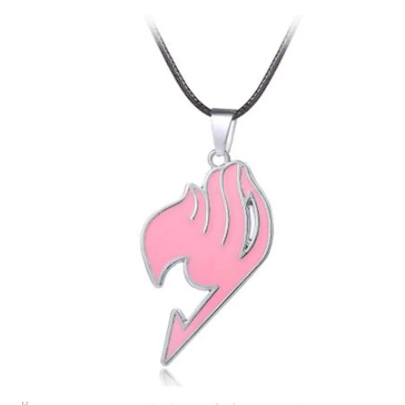 HSIC Mixed Style Anime Fairy Tail Necklace Metal Pendant Black Leather Chain Women Men Jewelry Cosplay Accessories Gift | Украшения и