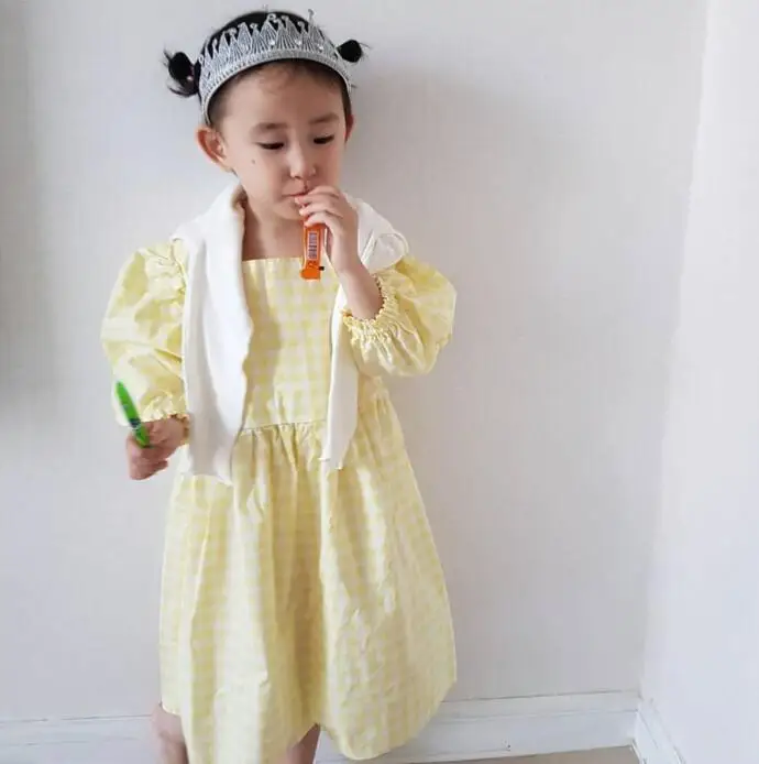 2019 Japan&ampkorean Toddler Kids Girl Dress Plaid Casual Fashion Autumn Clothings | Детская одежда и обувь