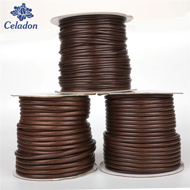 Новый Диаметр Вощеная нить полиэстер Корея шнур Экологически чистая сделай сам ожерелье браслет Ювелирная