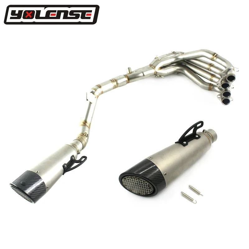 

Motorcycle Stainless Steel Exhaust Middle pipe + Muffler full System Pipe Front Header Pipe Tube Slip-On For Kawasaki Z900 Z 900