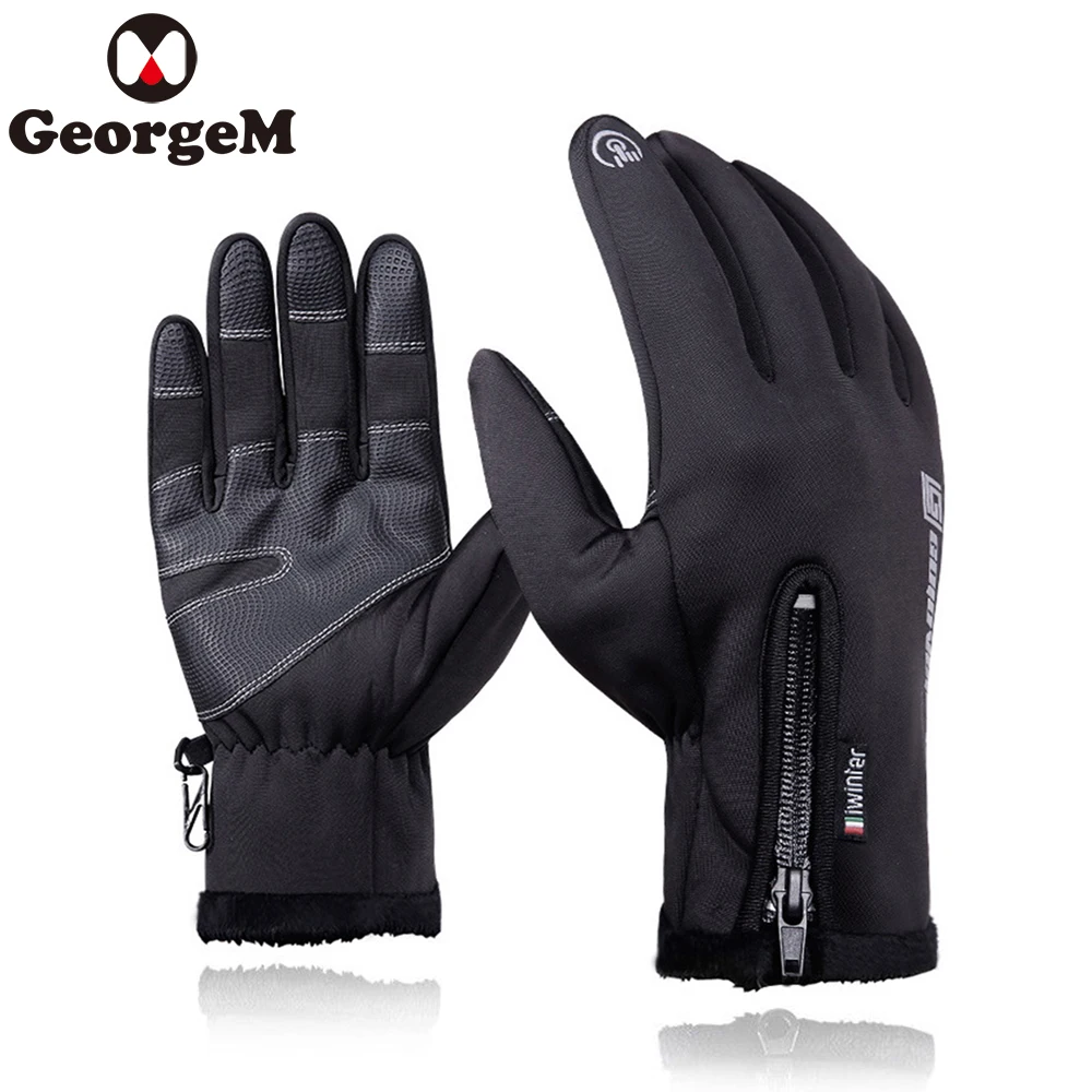 Зимние водонепроницаемые велосипедные перчатки с сенсорным экраном Guantes Bicicleta