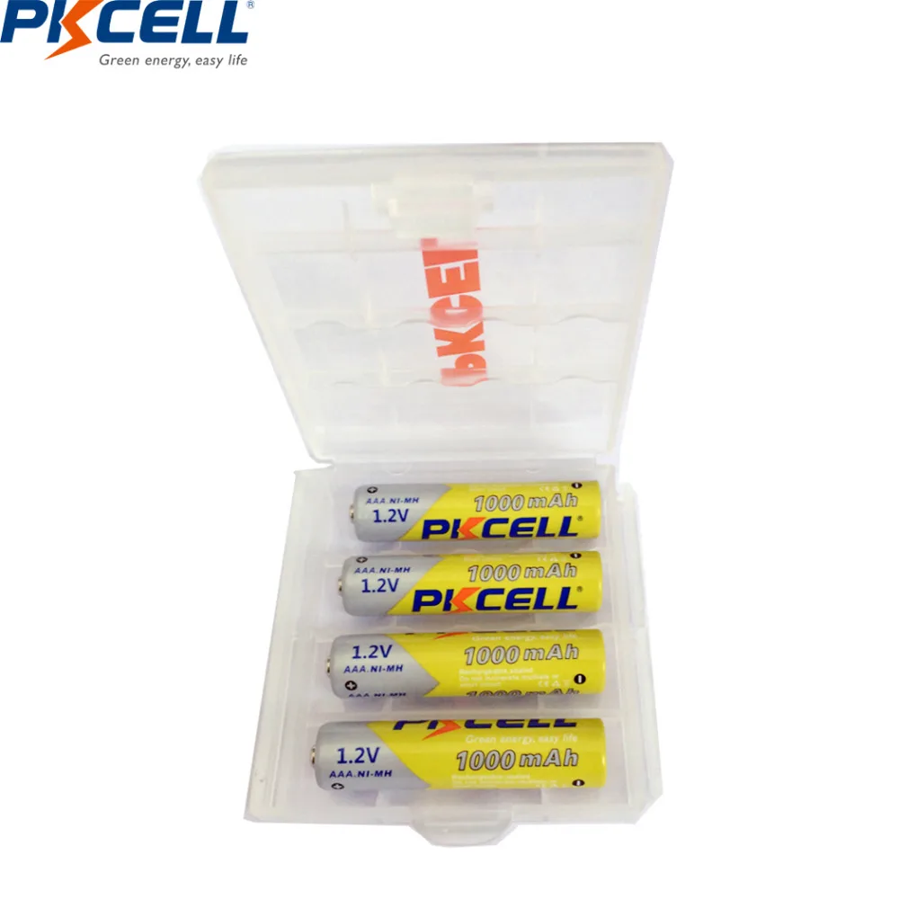 Аккумуляторы PKCELL NIMH AAA 1 2 в 1000 мАч 4 шт.|battery 1.2v|rechargeable batterynimh aaa |
