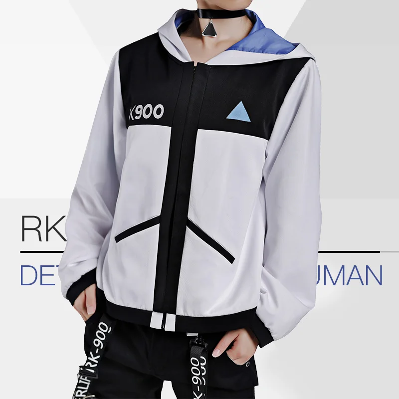 Детройт стать человеком RK800 RK900 Коннор Косплей Костюм Хэллоуин Униформа пальто +