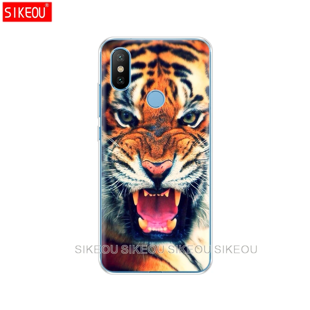 Силиконовый чехол для телефона Xiaomi Mi 6X 5 99 &quotMi A2 прозрачный Волк тигр Лев Леопард
