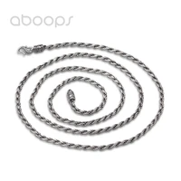 vintage 925 sterling silver rope chain necklace for men women1 8mm18 28 inchesfree shipping