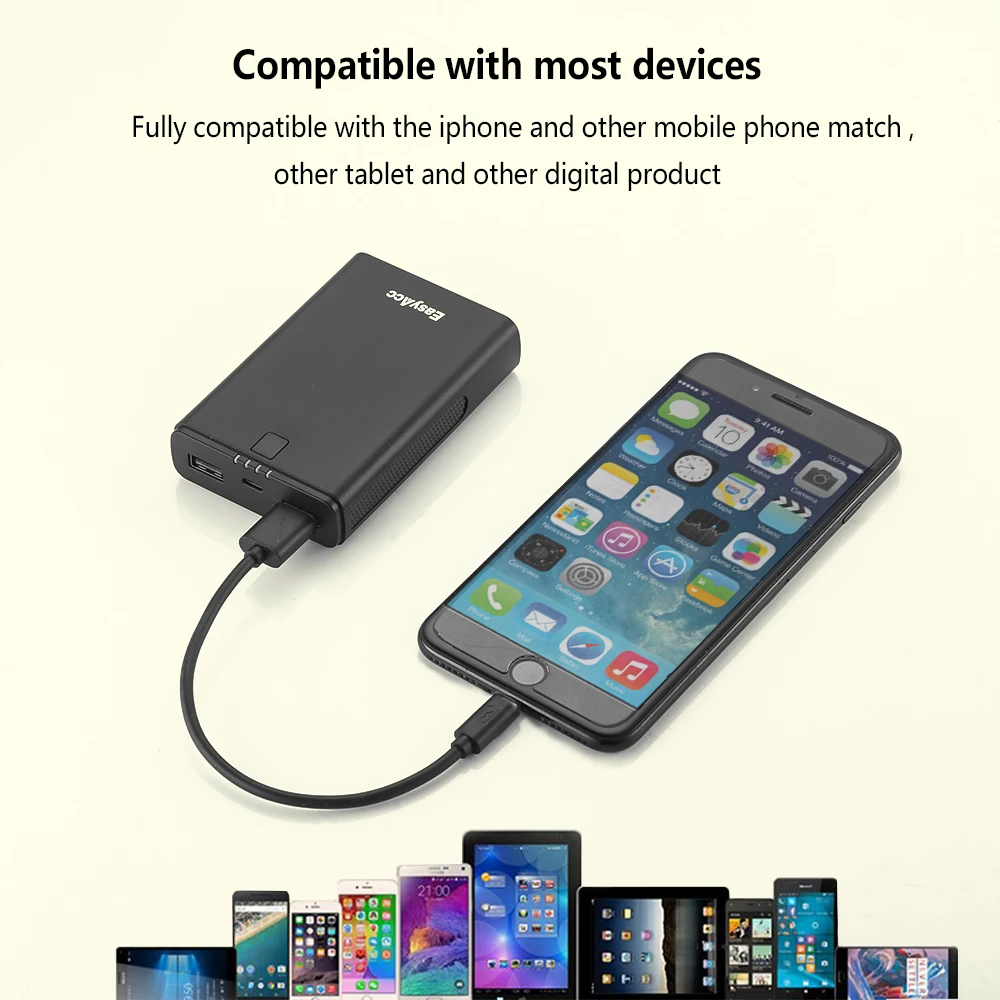 Easyacc внешний аккумулятор 11000 мАч двойной USB портативный зарядное устройство для
