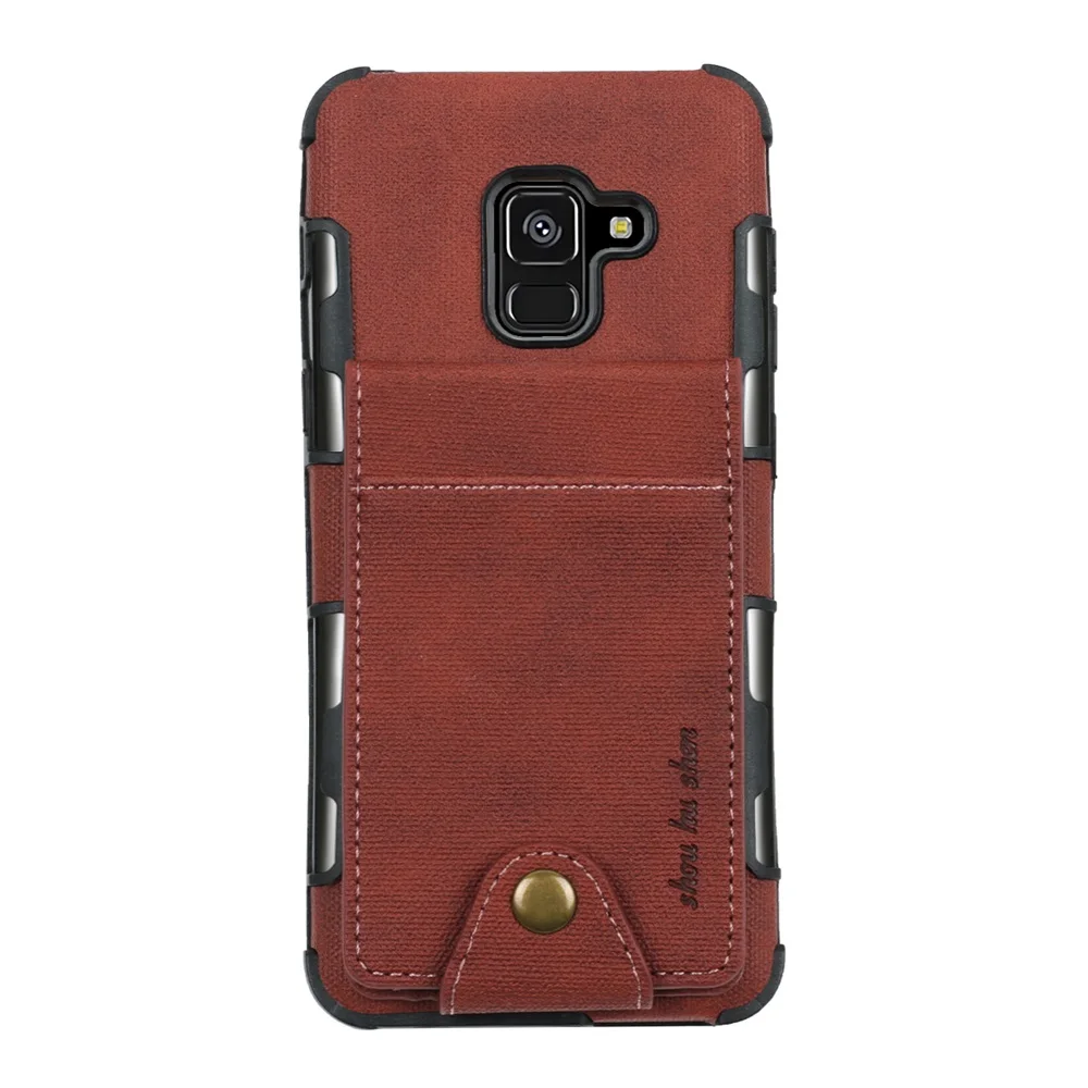 HengLiTai Джинсовый чехол-кошелек с узором для Samsung Galaxy A8 2018 чехол несколькими
