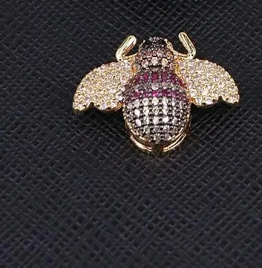 5 шт. ZYZ182-0312 Micro Pave CZ браслет Femme слайдер цепи Шарм насекомых разъем Браслеты Для женщин ювелирные изделия - Окраска металла: Gold Connector