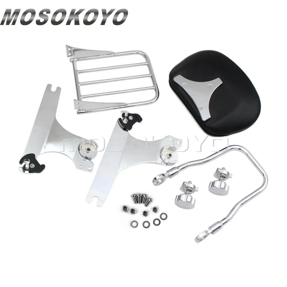 For Harley Dyna Super Glide FXD FXDC FXDL FXDX 2002-2005 Motorcycle Detachable Adjustable Sissy Bar Backrest Luggage Rack | Автомобили и