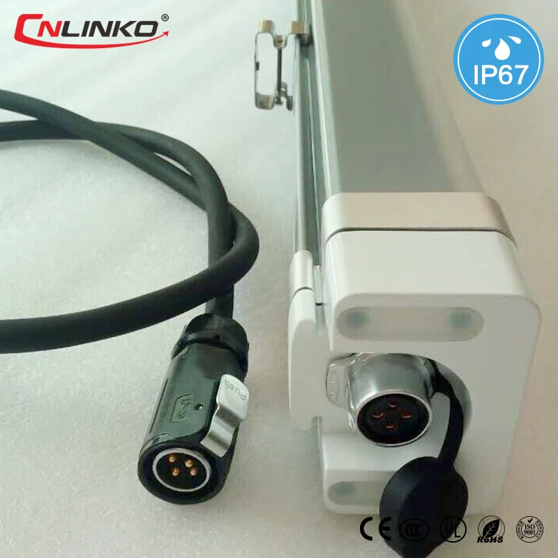 Cnlinko разъем питания 4 Pin круговой Электрический штекер гнездовые розетки 500V 20A Push