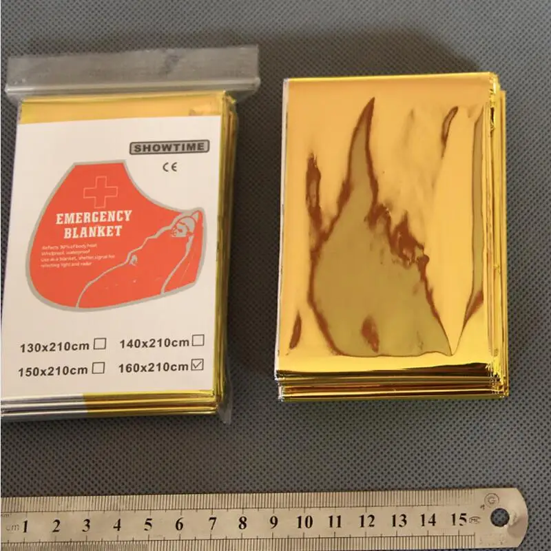Одеяло из фольги для выживания кемпинга охоты туризма и путешествий аварийное