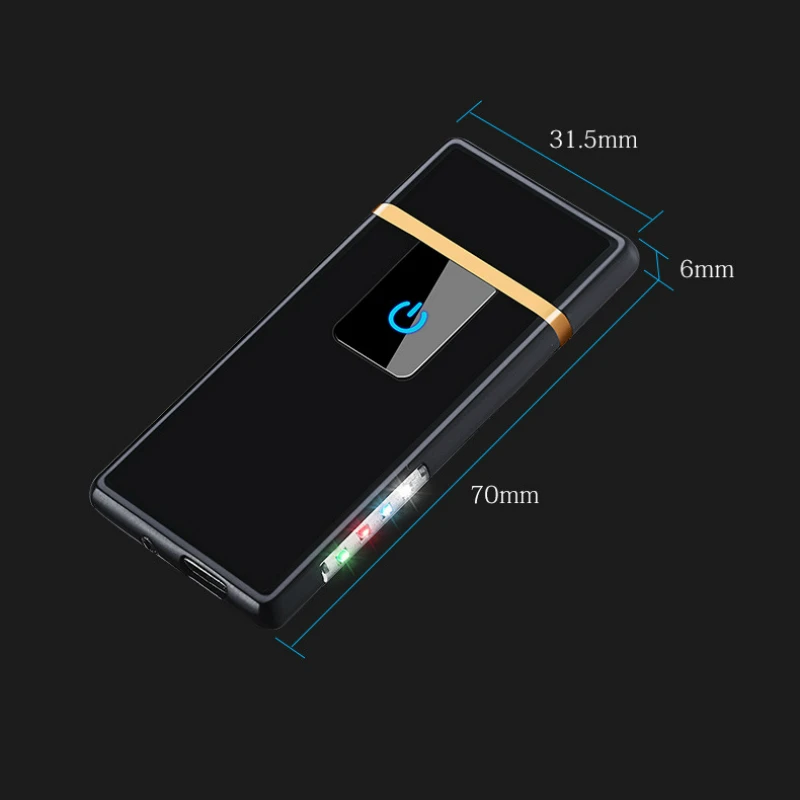 Новинка USB зарядка зажигалка сенсорный экран электронная сигарета тонкая