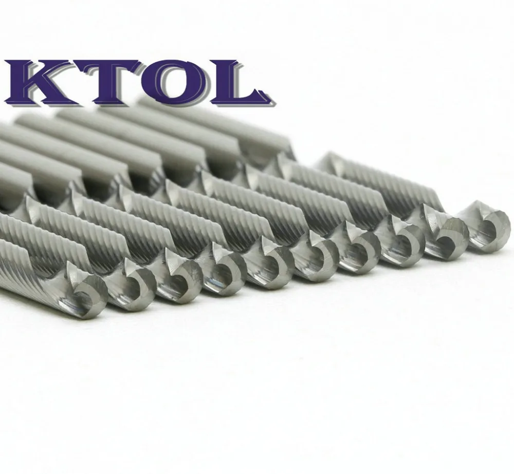 Custom 10pc 3.0*17MM Single Flute End Mill Carbide Cutters Engraving Bits CNC Router Tool for Acrylic Spiral Milling Cutter Bit |