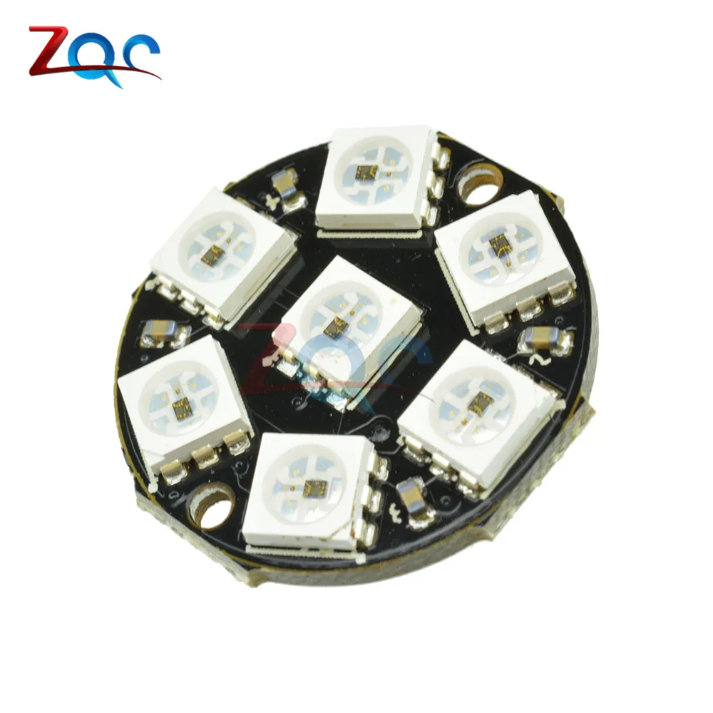 7 бит светодиодный WS2812 5050 RGB кольцевая лампа светильник LED со встроенным драйверы