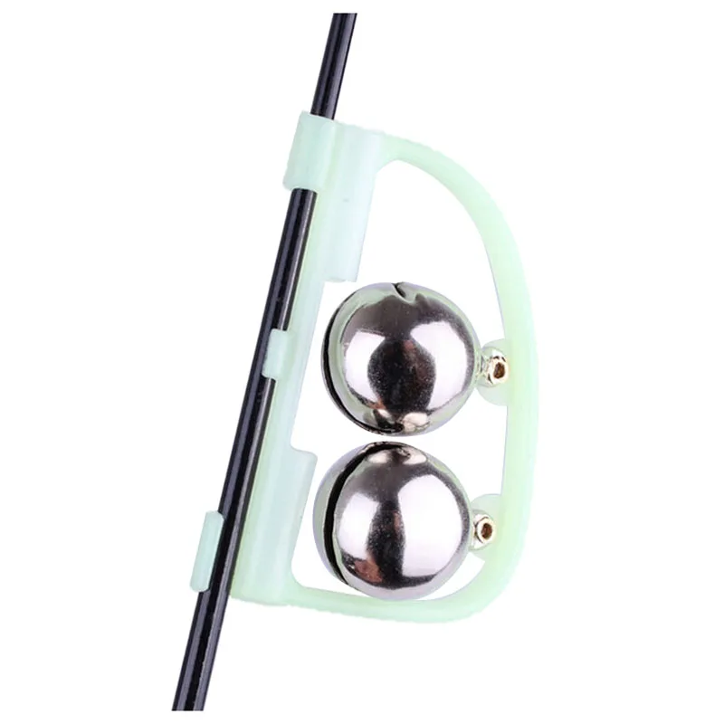 SEWS-10 Pieces/Lot Luminous Sea Fishing Feeder Bell Twin Rod Tip Fish Alarm Tackle Length 50mm | Спорт и развлечения