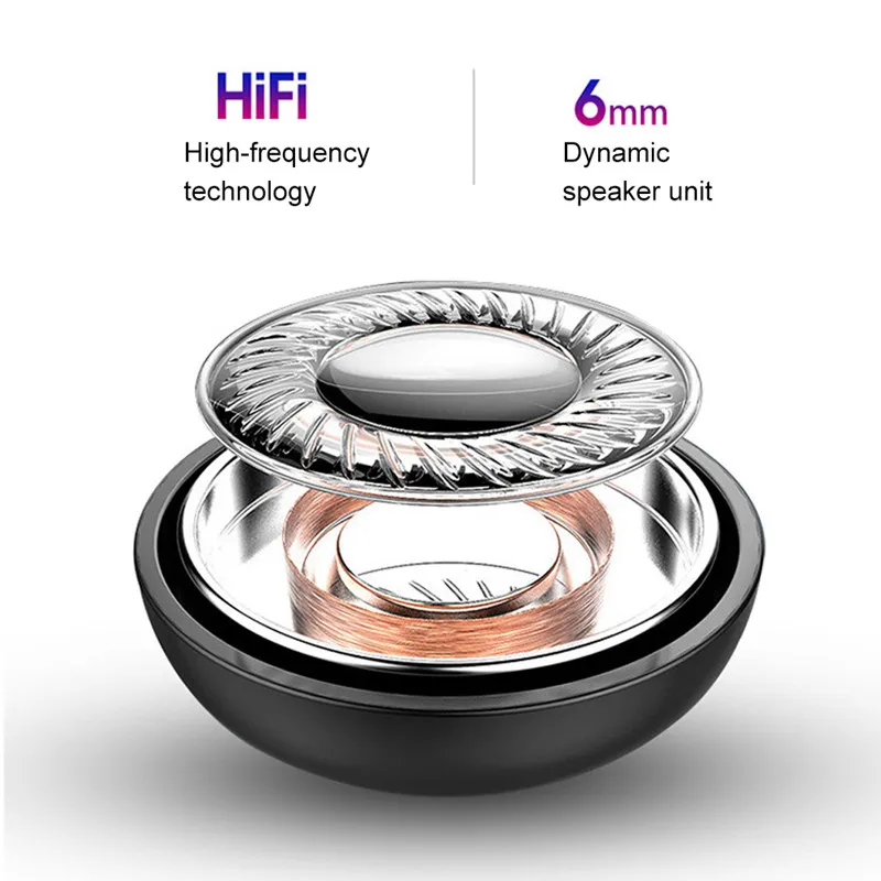 Hangrui 5,0 TWS беспроводные наушники Airdots Bluetooth HIFI спортивные водонепроницаемые наушники Handsfree Bluetooth наушники USB гарнитура