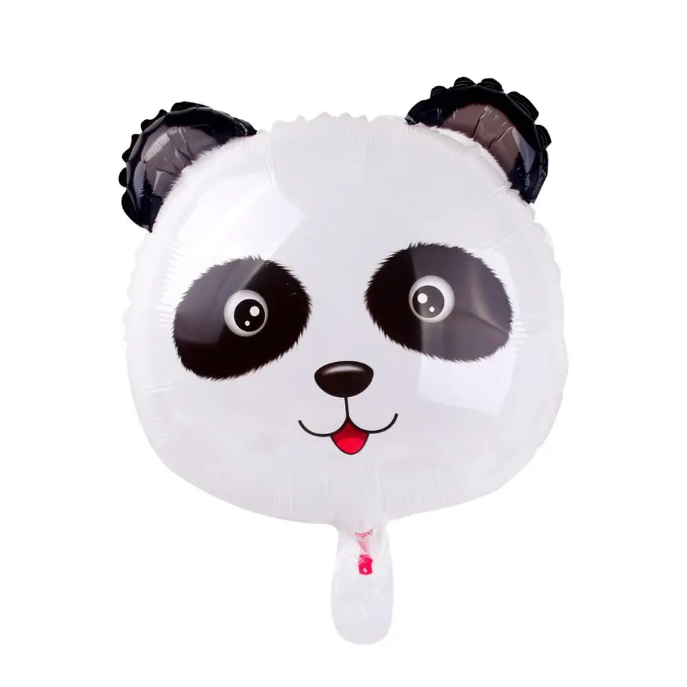 panda QIFU 18 дюймов животные голова фольги Воздушные шары милый лиса кролик панда собака воздушный шар животных вечерние Декор лес Индивидуальные Дети Декор Игрушки - Цвет: panda