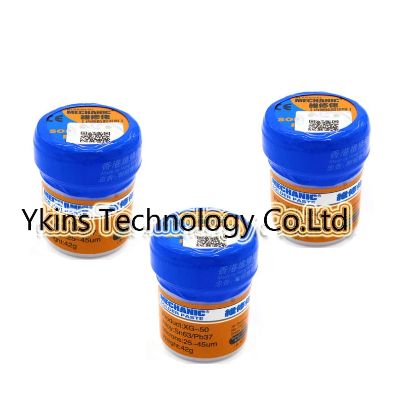 

3PCS/Lot 100% Original HK MECHANIC Solder Flux Paste Soldering Tin Cream Sn63/Pb37 XG-50