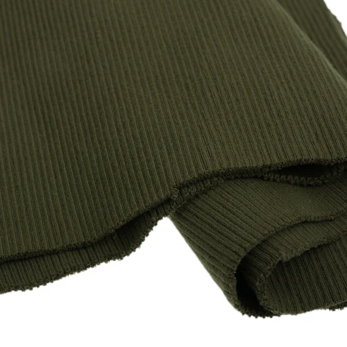 Yellow army green Толстый хлопок вырез манжеты нижний подол одежды ребра трикотажная ткань для детской одежды аксессуары - Цвет: Yellow army green