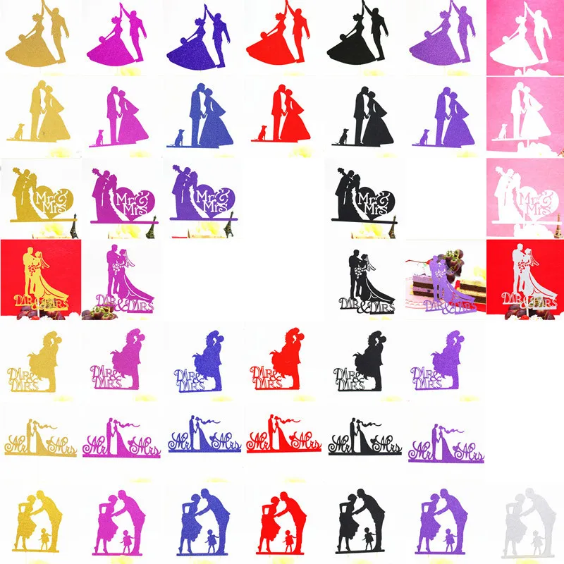 Свадебный торт фигурки жениха и невесты Черные свадебные украшения для свадьбы Mr