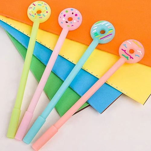 

2pcs/lot Kawaii desert style 0.38mm gel pen black ink Cartoon stationery pens Office stylo canetas School supplies (tt-2413)