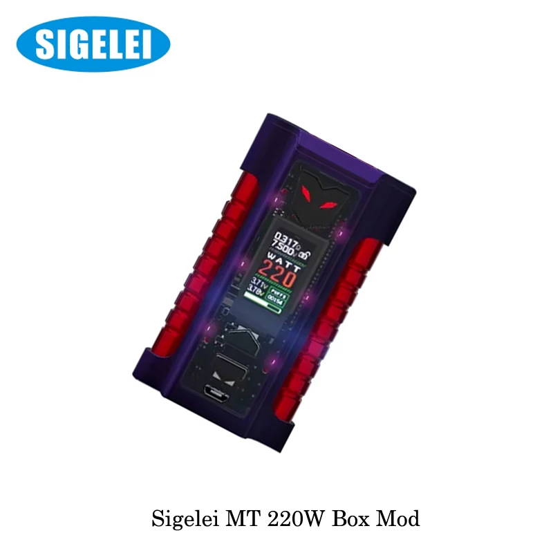 220 Вт электронная сигарета Оригинал Sigelei MT TC поле Mod работает на 18650 батарея не