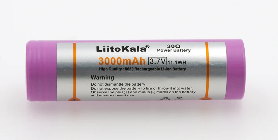 2 шт. Liitokala 100% оригинал 18650 3 7 В 3000 мАч 30Q перезаряжаемая батарея макс. 20А разрядка