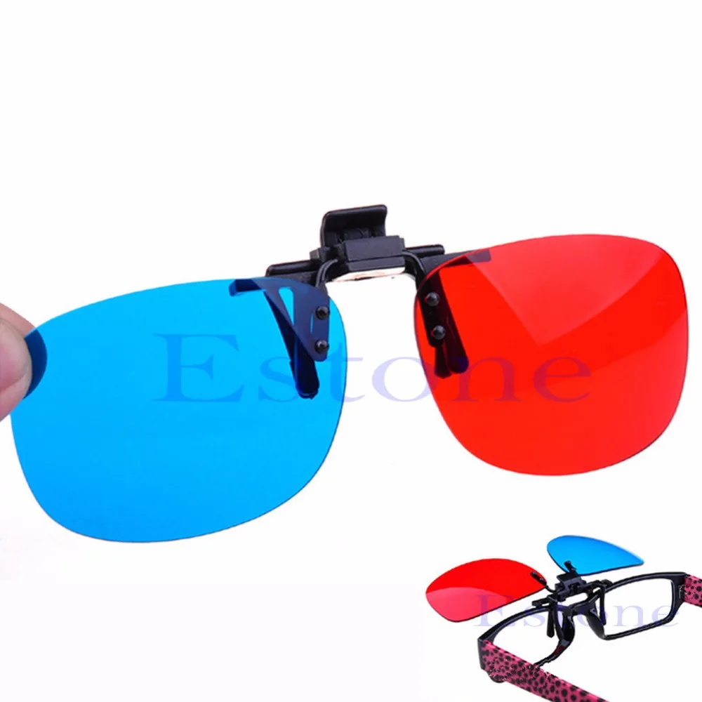 Новый красный синий 3D очки висячая оправа для близорукости Специальный стерео