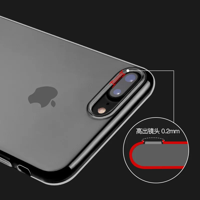 Чехол для iPhone 7 6 6s 8 X Plus XS прозрачный силиконовый чехол из ТПУ Прозрачная мягкая