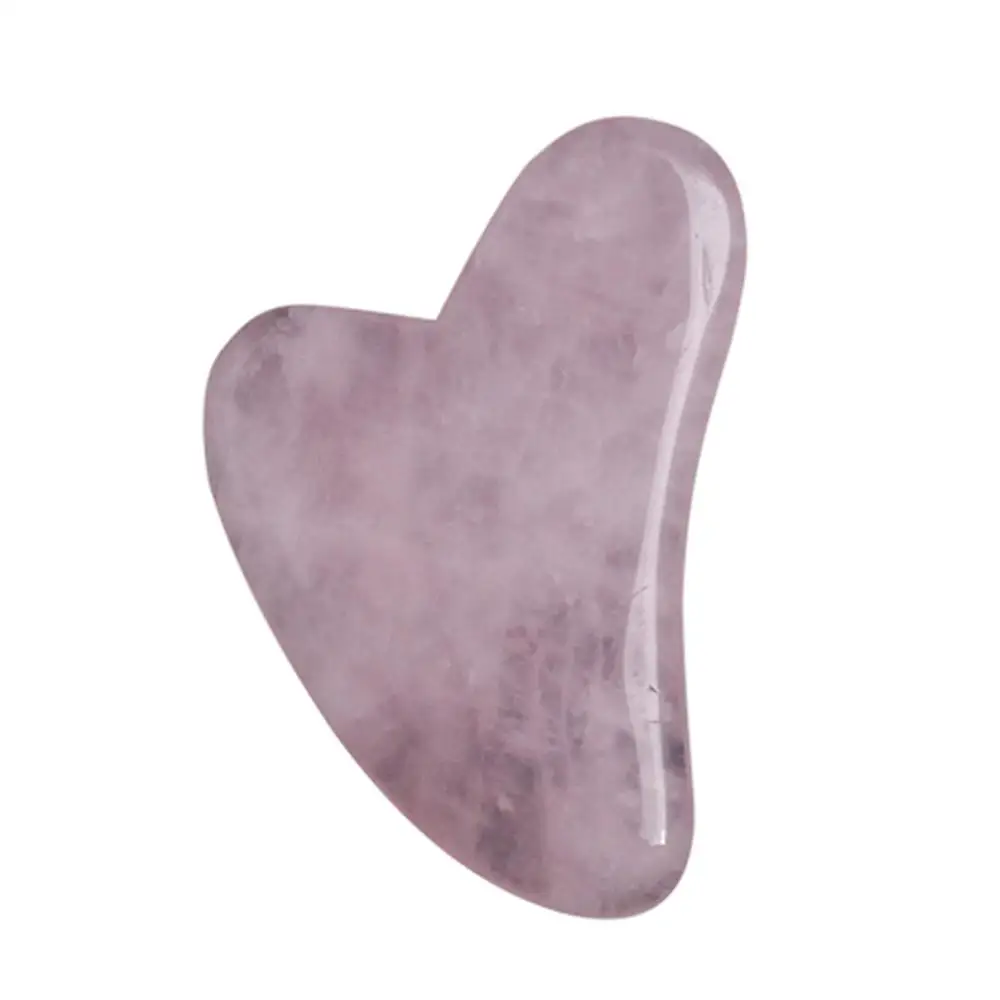 1 шт. натуральный кварц розы Gua Sha доска розовый Jades тело лица глаз соскабливание TCM
