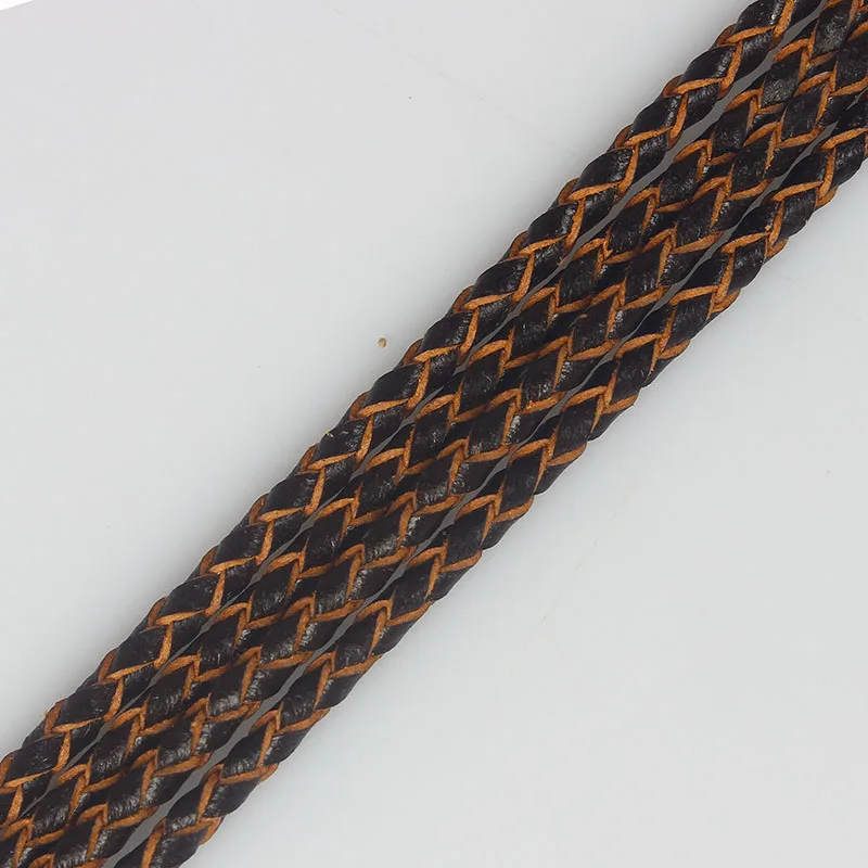 Плетеный шнур из натуральной кожи 3 м мм|cord jewelry|leather cord jewelrygenuine leather |