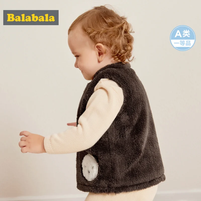 Balabala/жилет из кораллового флиса для малышей 100% хлопок подкладка Бейсбольный