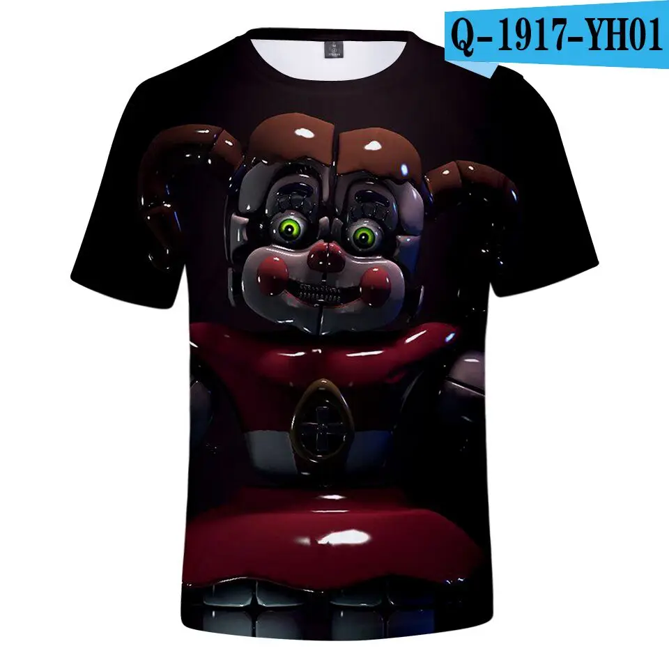 color at picture Лидер продаж, футболка с 3D-принтом Five Nights at Freddy для мальчиков и девочек Классическая модная летняя футболка с короткими рукавами для отдыха с героями мультфильмов g6t6 - Цвет: color at picture