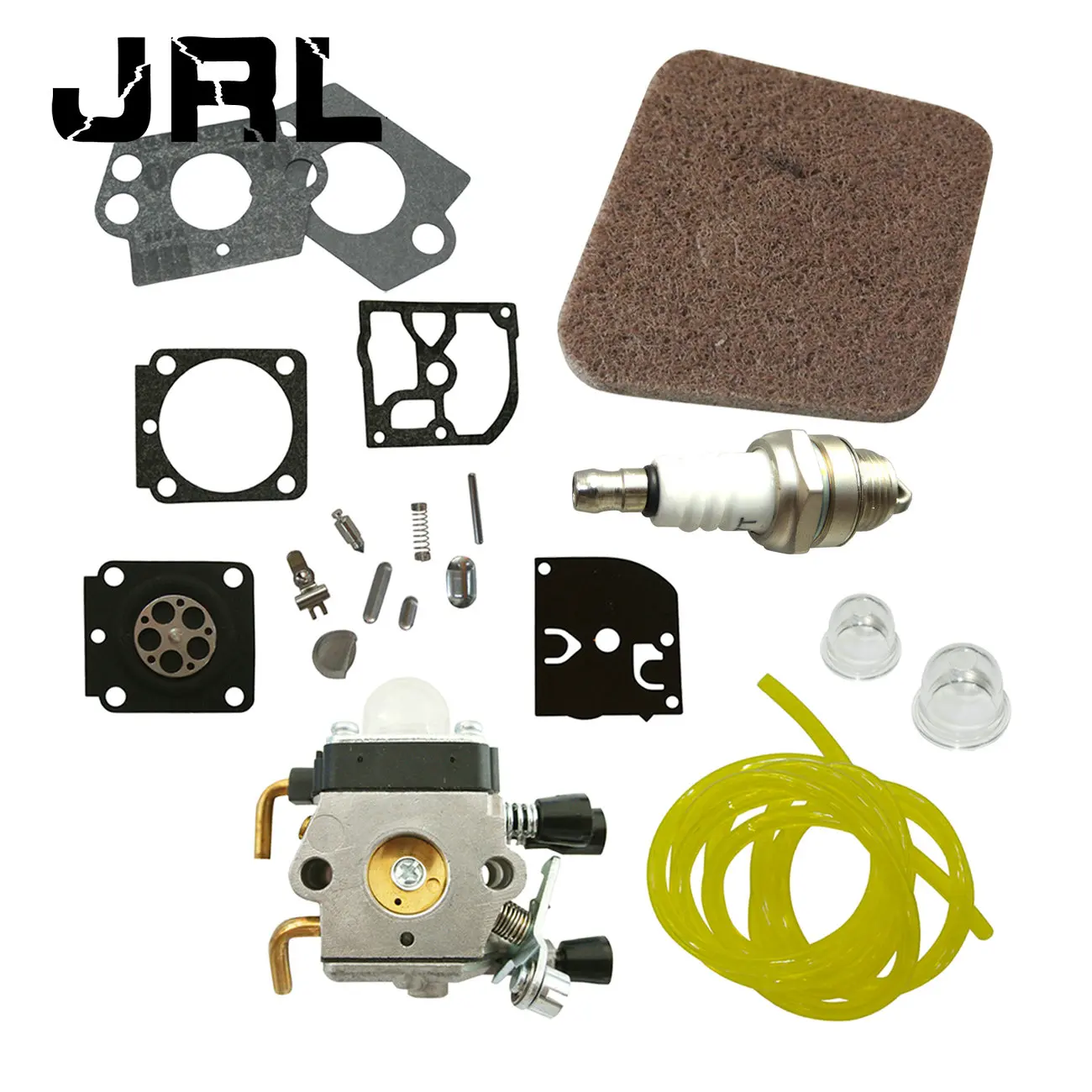 

Carb & Diaphram Repair Kit Fuel Gas Line Spark Plug For Stihl FS38 ZAMA C1Q