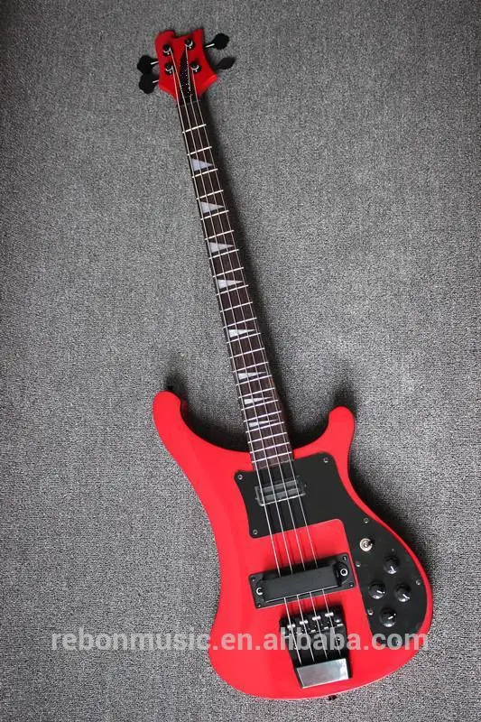 Weifang Rebon 4 string ricken electric bass guitar in red colour