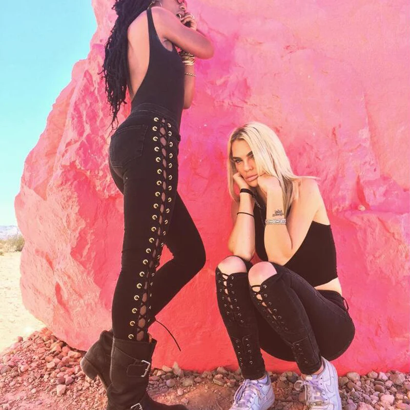 2018 летние модные узкие черные джинсы карандаш женские белые джинсовые брюки в