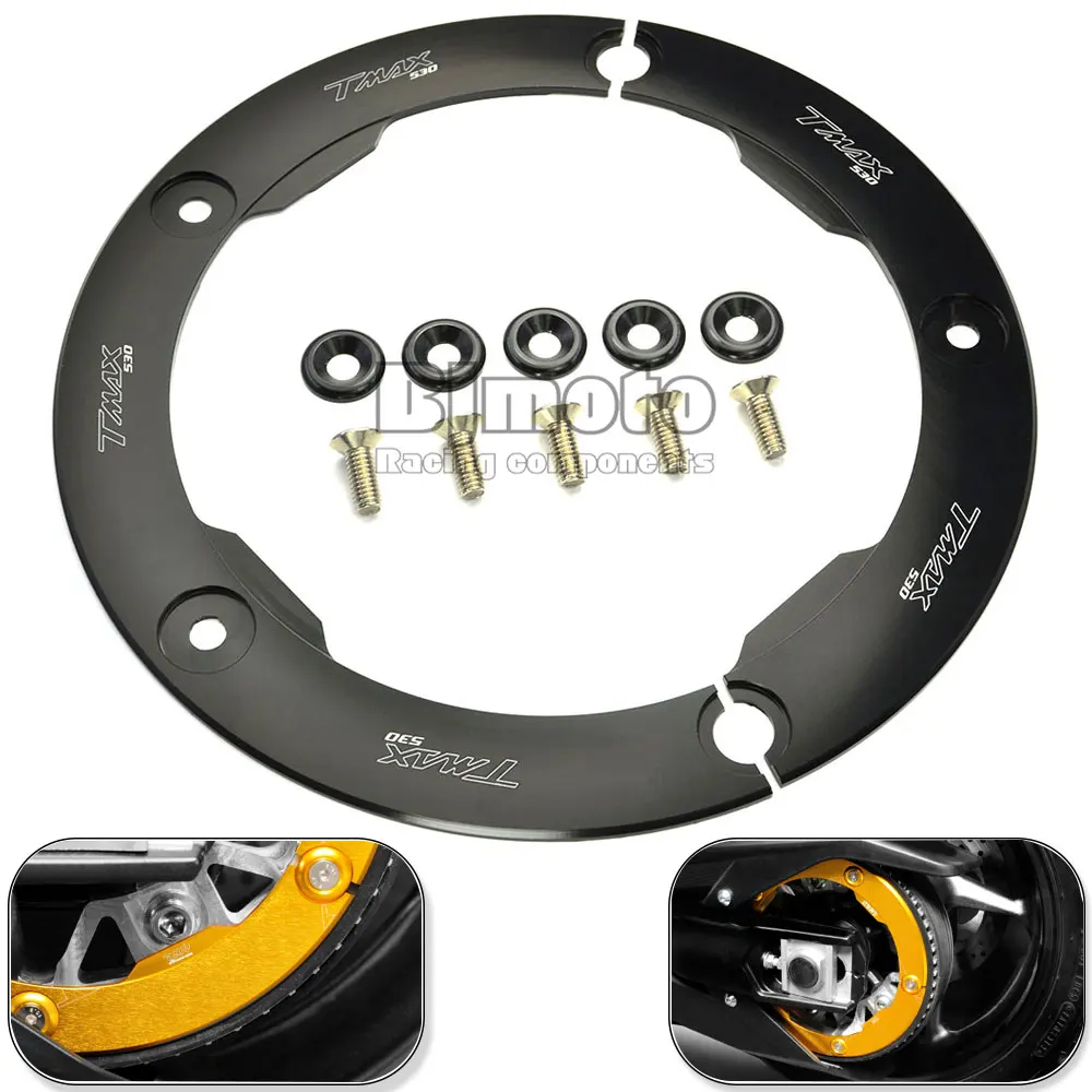 

Bjmoto Aluminum Transmission Belt Pulley Protector Cover For Yamaha T MAX 530 2012 2013 2014 2015 Motorbike TMAX530 Logo