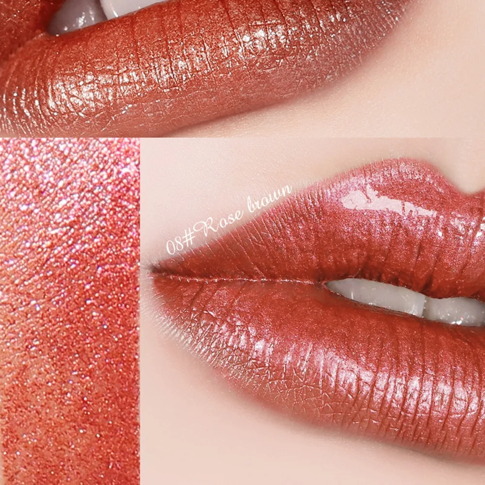 Металлическое матовое стекло с перламутровым эффектом жидкая губная помада