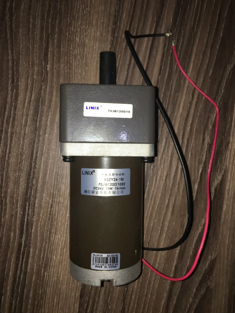 

LINIX Motor Permanent Magnet DC Geared Motor 63ZY24-15 gear box 70JB XXG 10 32 choices Table motor Printing machine DC24V 15W