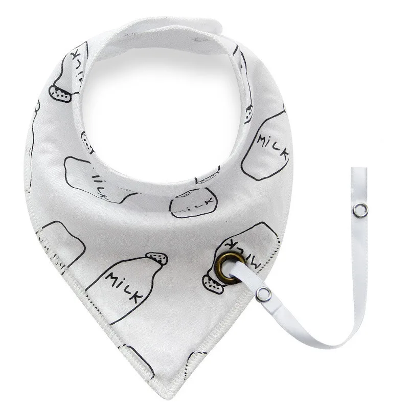 

Multi-function Cotton Bibs With Pacifier Unique Cartoon Triangle Cotton Towel Baby Bib Slobber Double Children's Accessories