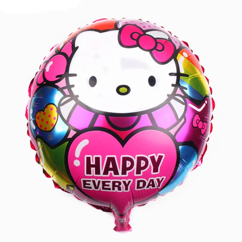 KUWANLE 50 шт./лот 18 дюймов Hello Kitty мультяшный воздушный шар из фольги гелиевые шары KT