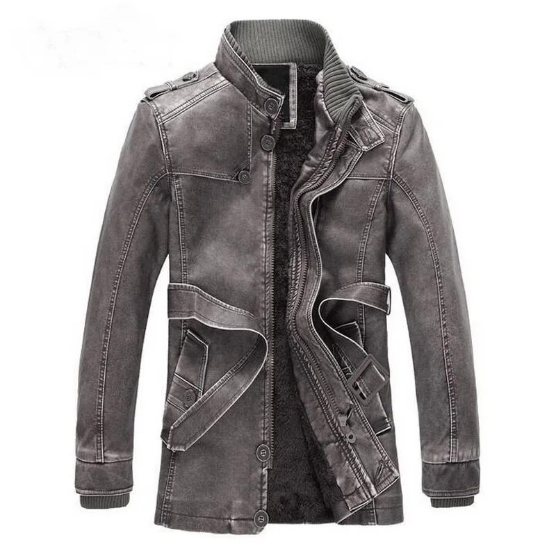 Men's Leather Jacket Jaqueta De Couro Masculina Mens Stand Collar Jackets Coats Brand Motorcycle Men | Мужская одежда