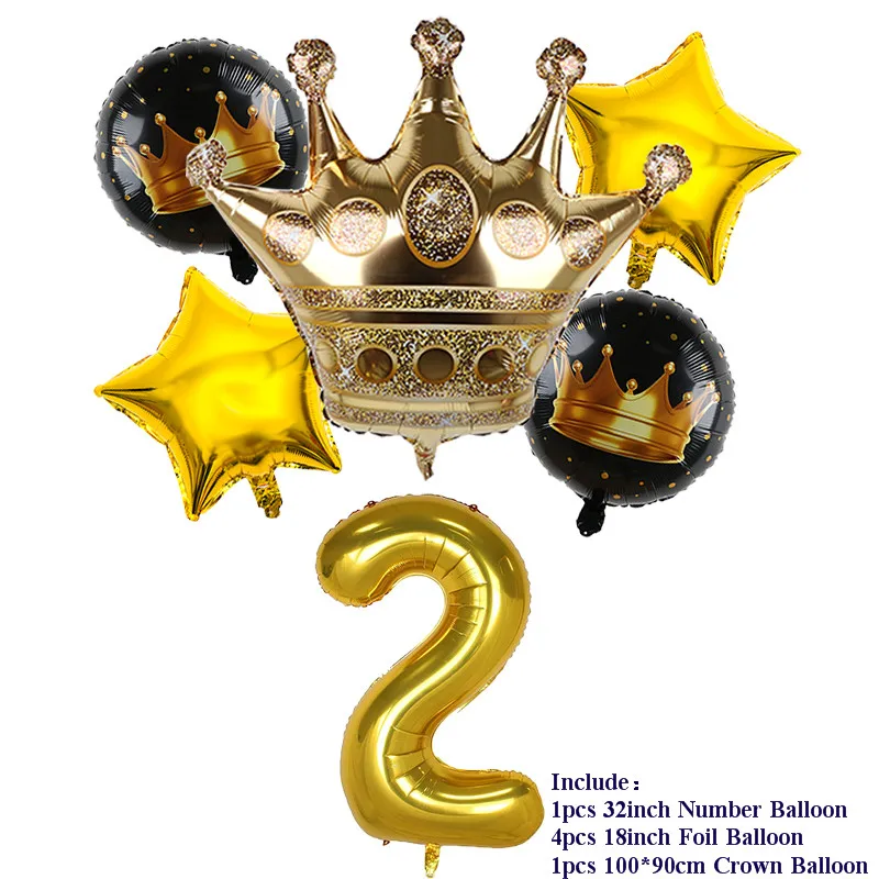 Оливковый 5pcs 30 inch Gold Number Foil Balloons Gold Crown 0-9 Digit Air Ballon Kids Birthday Party Decorations Anniversary Supplies Ball - Цвет: Оливковый
