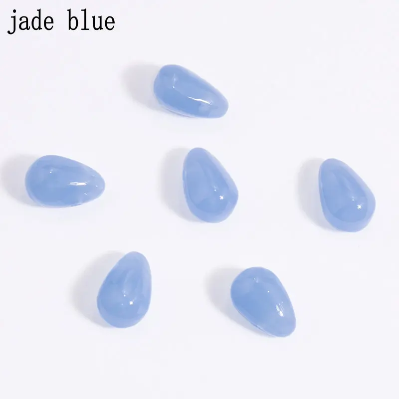 jade blue 100 шт 6x9 мм смешанные цвета гладкое стекло капли воды бусины Кристалл Австрийские бусины для браслета серьги изготовление Ювел - Цвет: jade blue