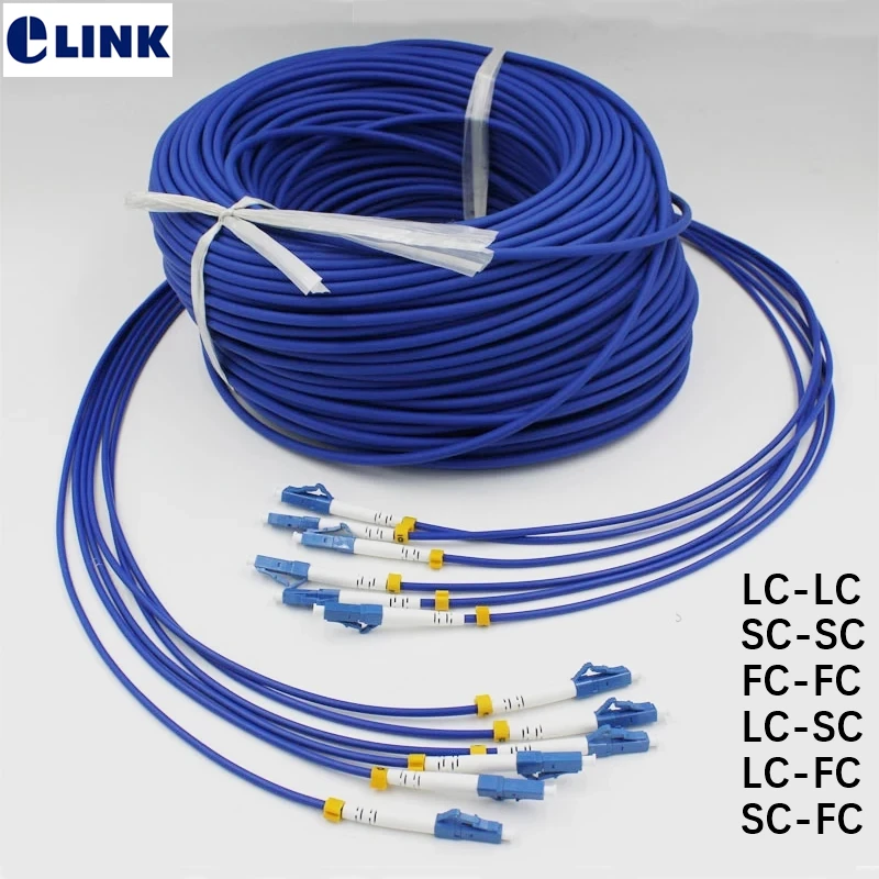 30mtr 6 core Armored fiber patchcords SC LC FC ST UPC APC Singlemode fibers optical fibre jumper cable ELINK ftth | Мобильные