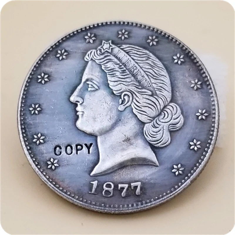 Копия копии США 1877 50C пакет Свобода Половина доллара шаблон КОПИЯ монета